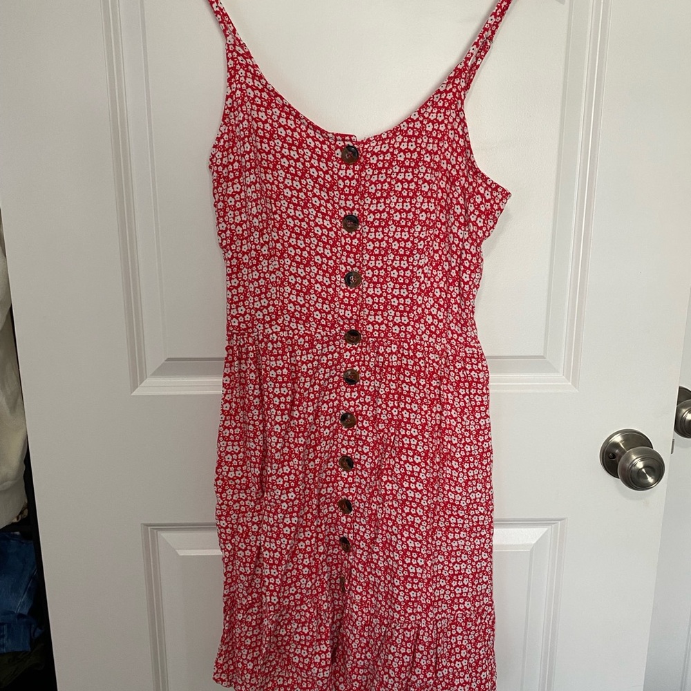 Japna Red Floral Mini Dress